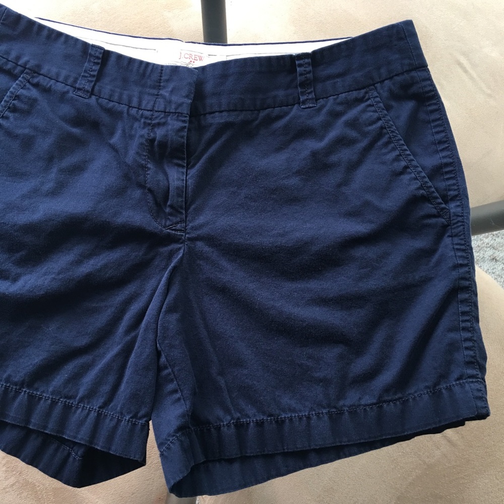 EUC J Crew Navy Chino Shorts Sz 6 - Picture 2 of 5